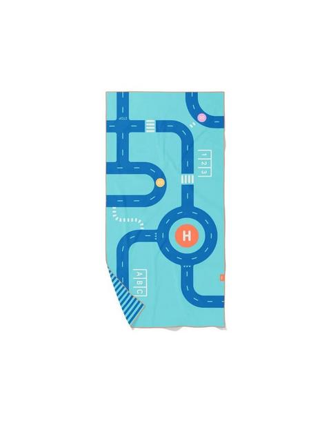 Play Towel On the Road Blue – Double-Sided Kids Play Towel