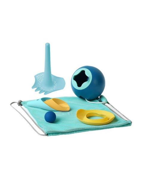 Quut Beach Bundle – Beach Bag Set & Triplet Multifunctional Sand Play Set for Kids