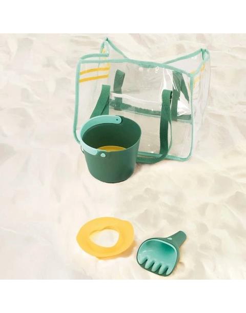 Quut Beach Set Garden Green – Bucki, Raki & Magic Sand Shaper
