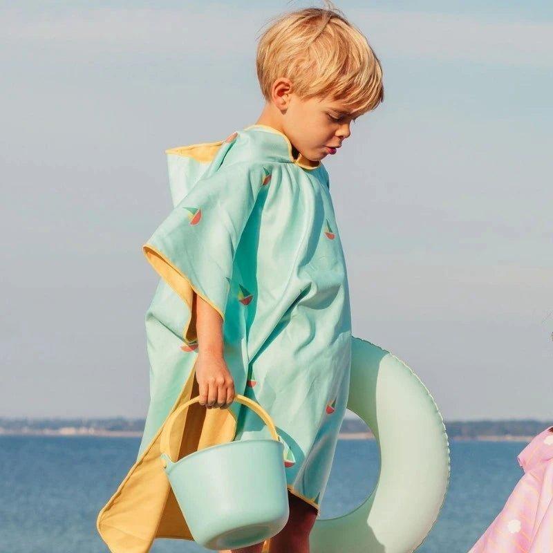 Beach Poncho Banana Blue + Mini Ballo Banana Blue image number 3