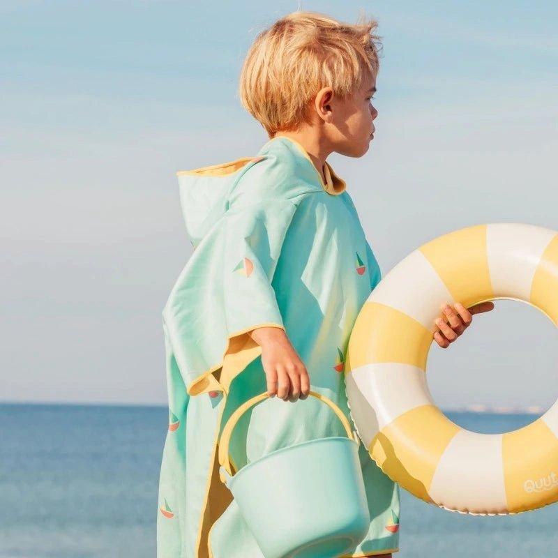 Beach Poncho Banana Blue + Mini Ballo Banana Blue image number 1
