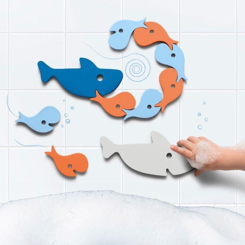 Shark Bath Bundle &ndash; Squeezi Shark, Bath Puzzle Shark & Cana Bath Toys for Toddlers image number 4