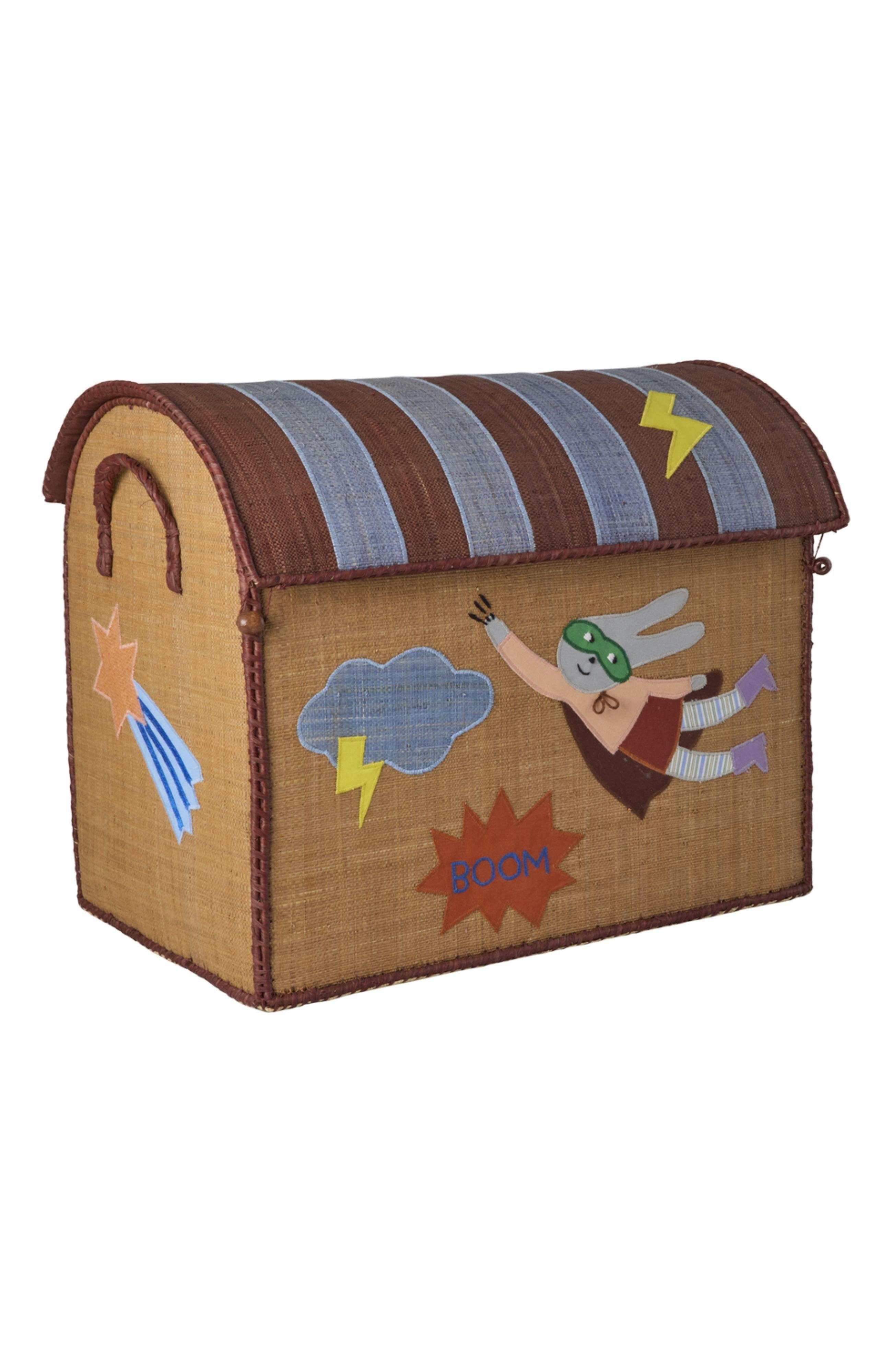 Raffia Toy Baskets 3pc Set | Hero Blue image number 2