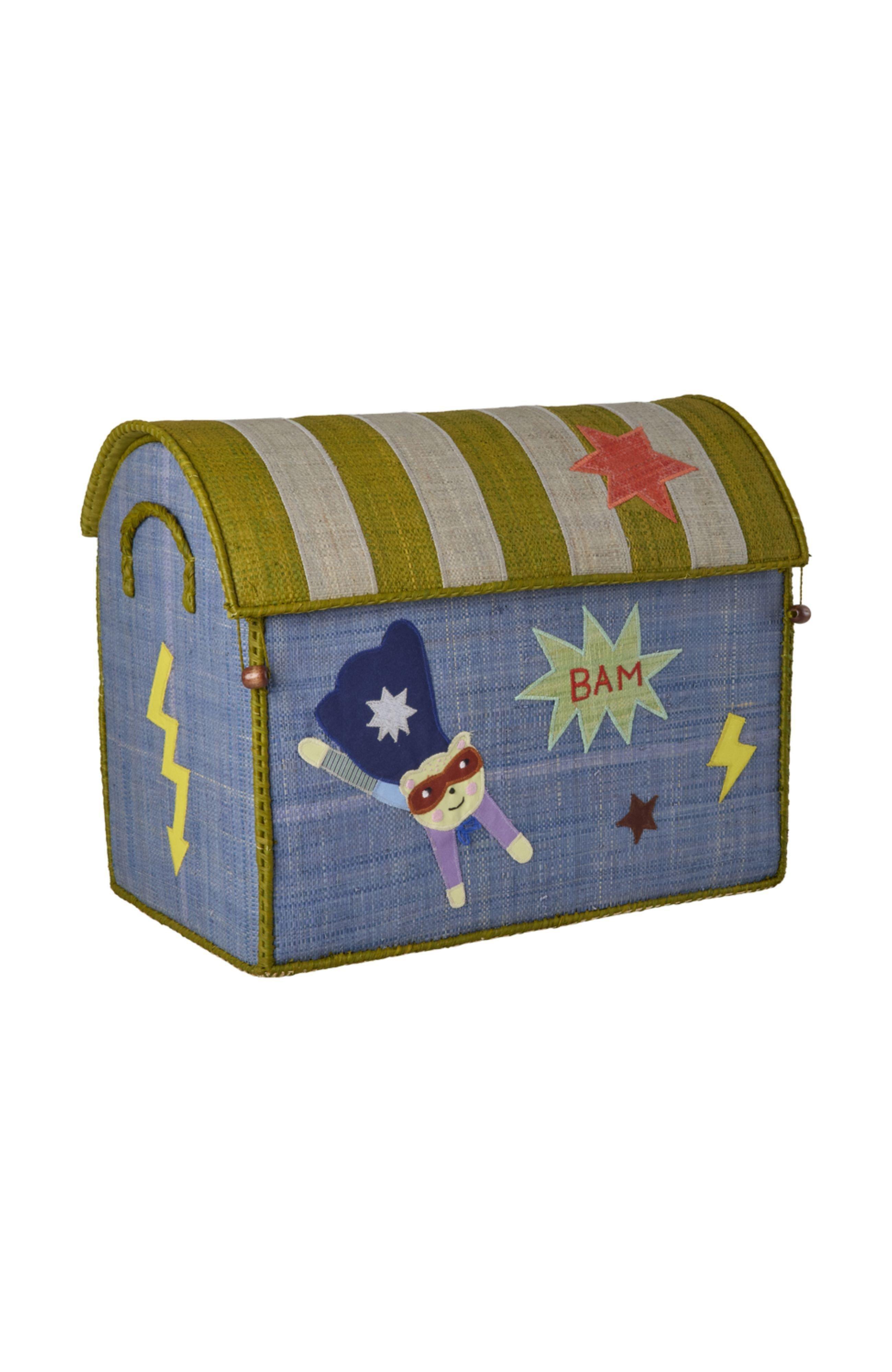 Raffia Toy Baskets 3pc Set | Hero Blue image number 3