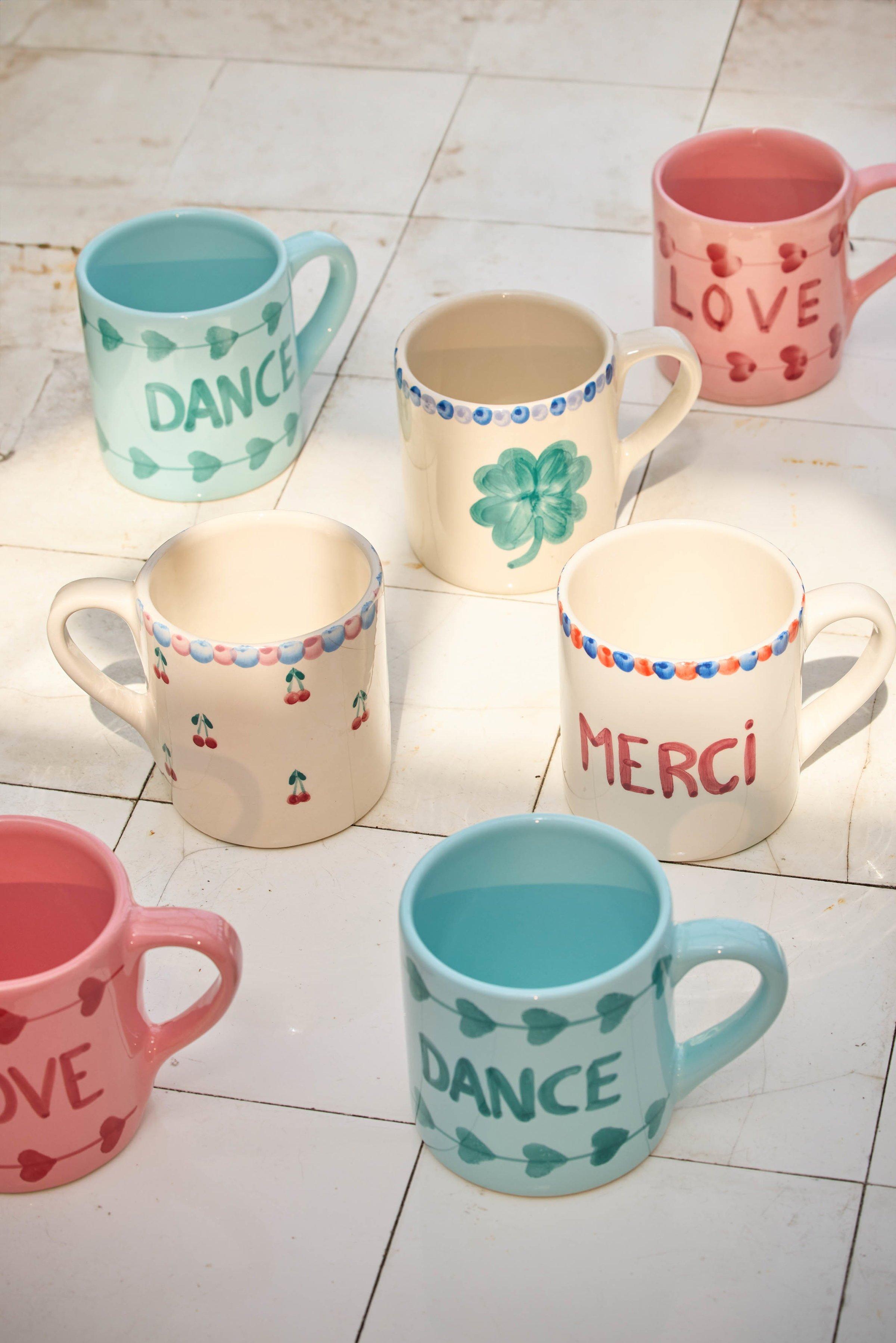 Ceramic Mug Hand Painted Cherries image number 1