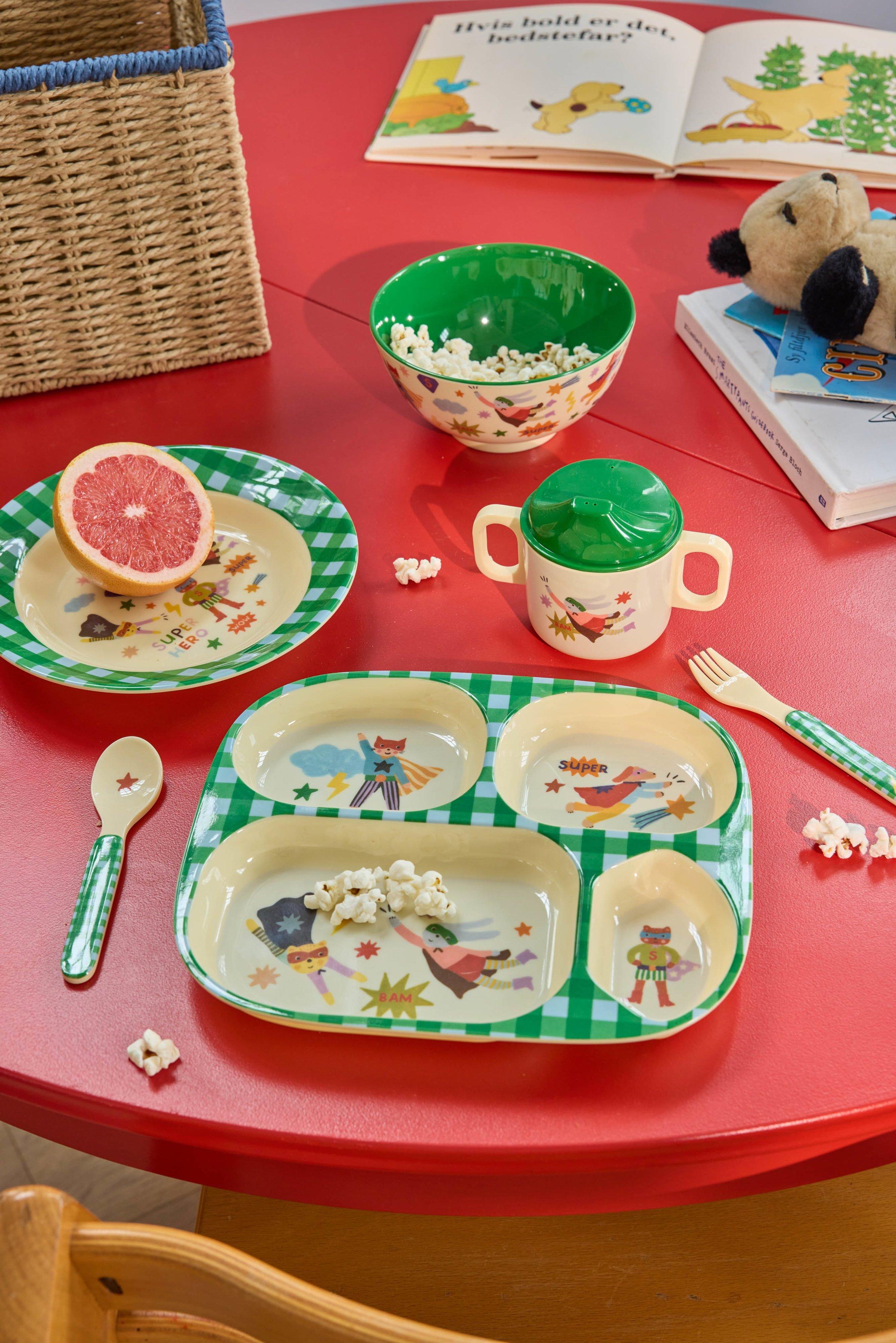 Melamine Baby Dinner Set | Hero Green image number 1