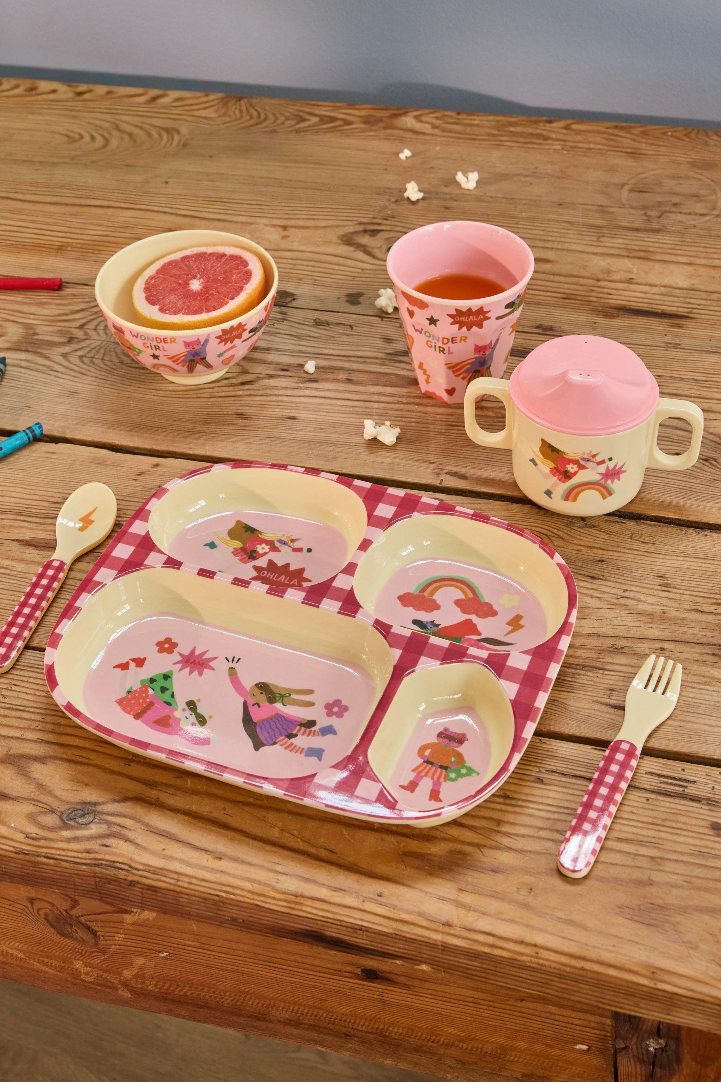 Melamine Baby Dinner Set | Hero Pink image number 1