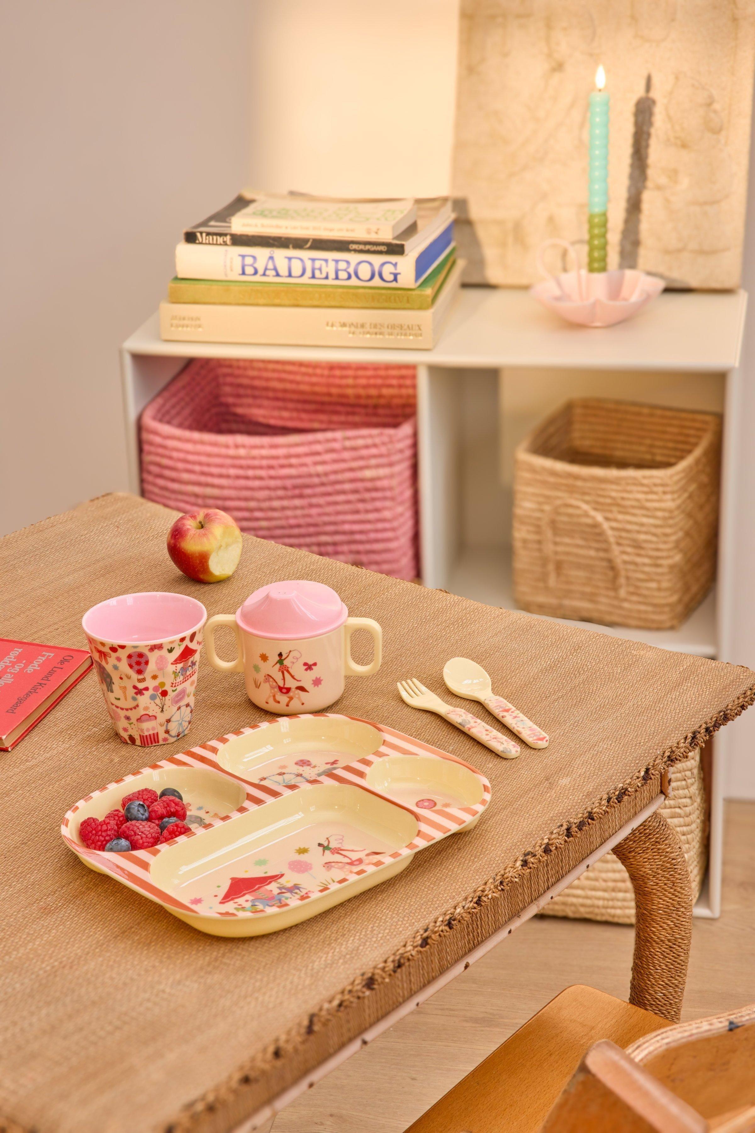 Melamine Baby Dinner Set | Fun Fair Pink image number 1