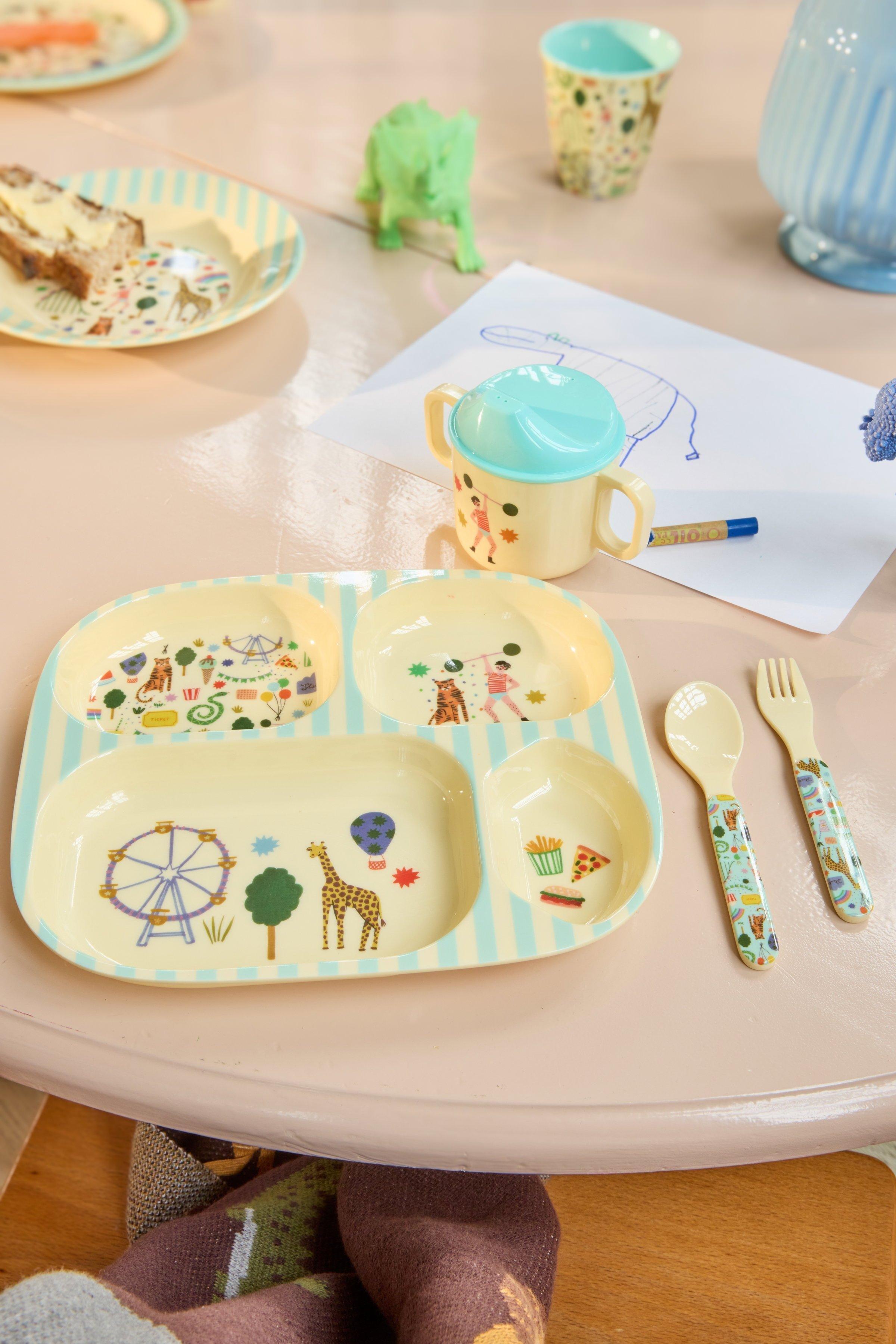 Melamine Baby Dinner Set | Fun Fair Mint image number 1