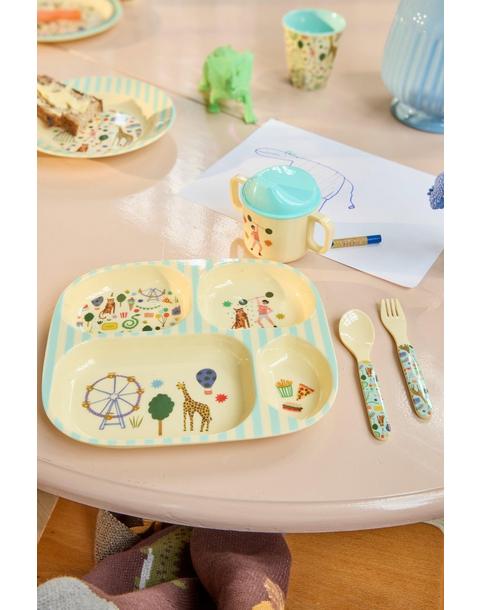Melamine Baby Dinner Set | Fun Fair Mint