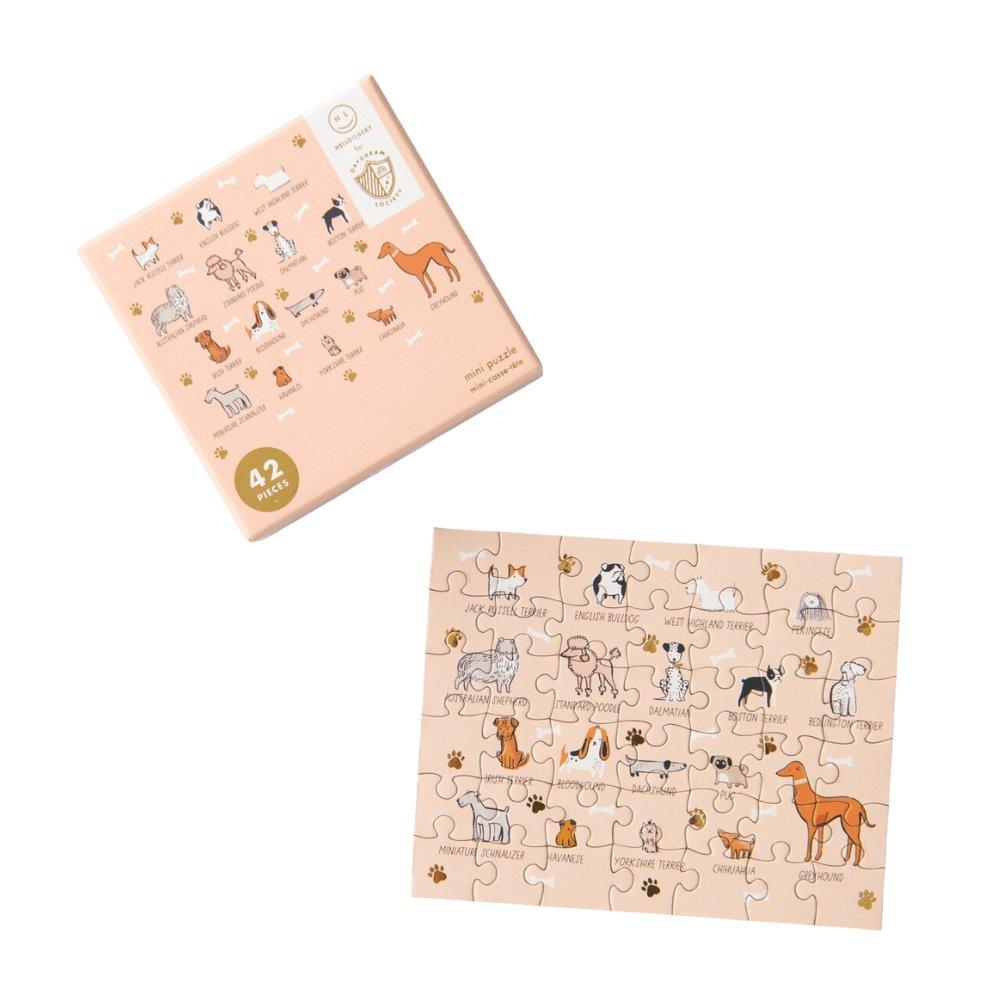 Bow Wow Puppy Double-Sided Mini Puzzle image number 1