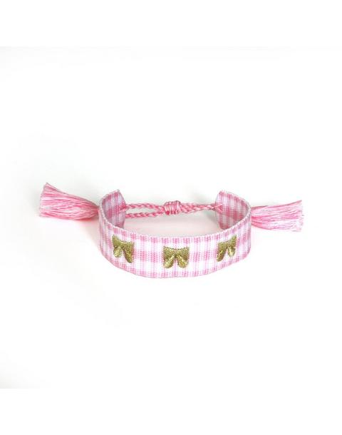 Gold Bow Embroidered Bracelet