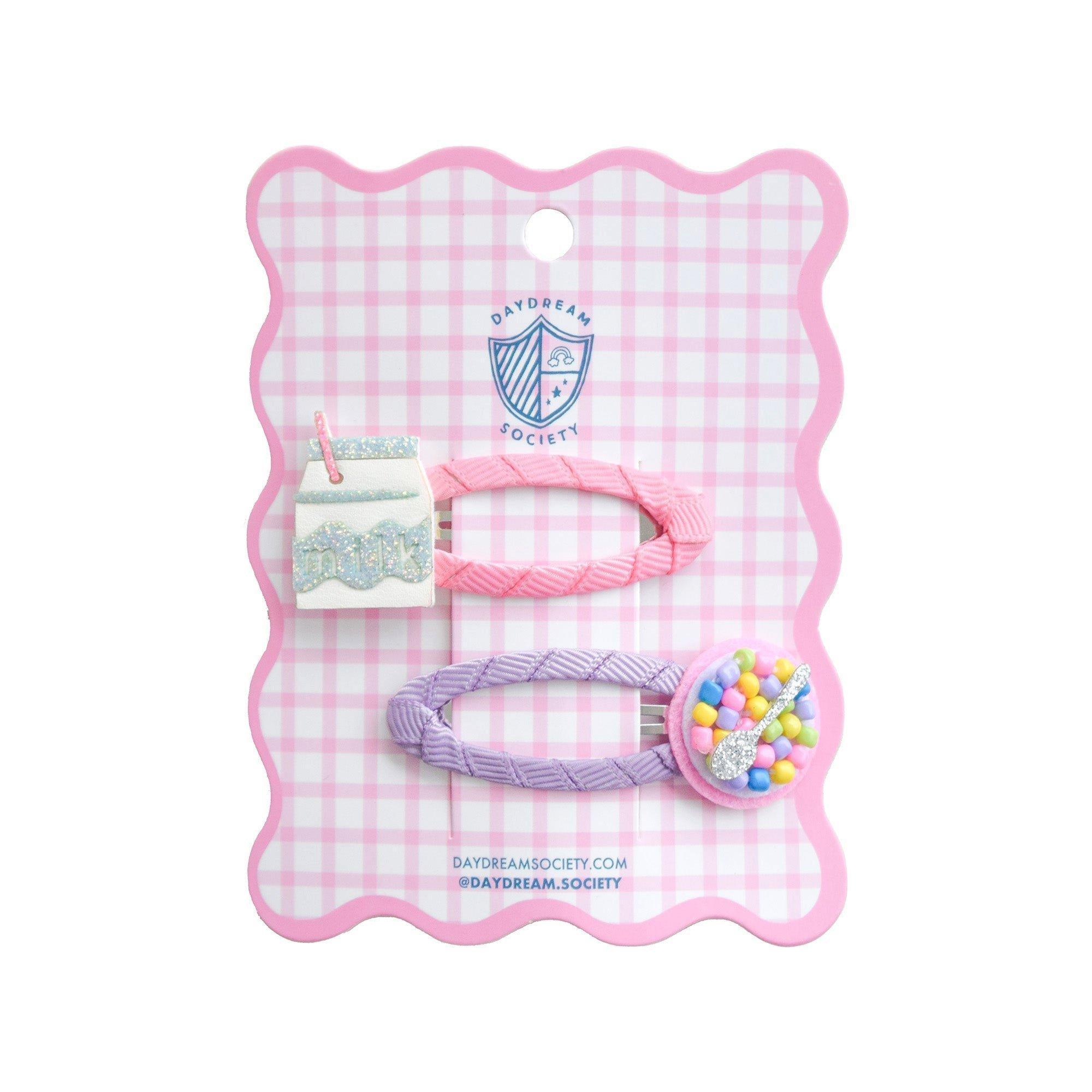 Milk and Cereal Hair Clip Set image number 0