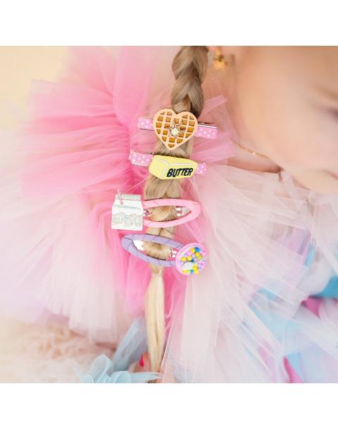 Milk and Cereal Hair Clip Set