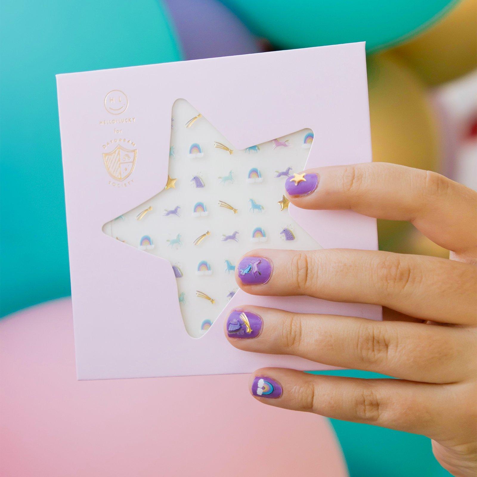 Magical Unicorns and Rainbows Nail Stickers image number 2