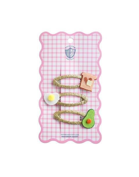 Avocado Toast Hair Clip Set