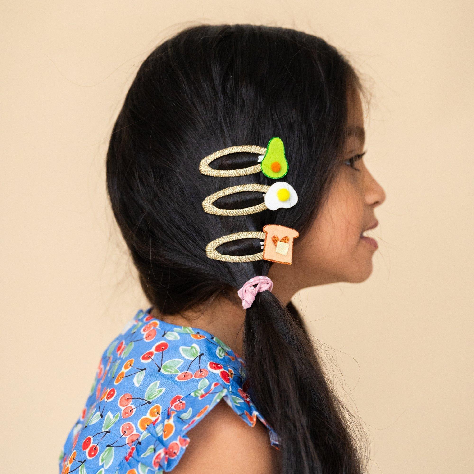 Avocado Toast Hair Clip Set image number 1