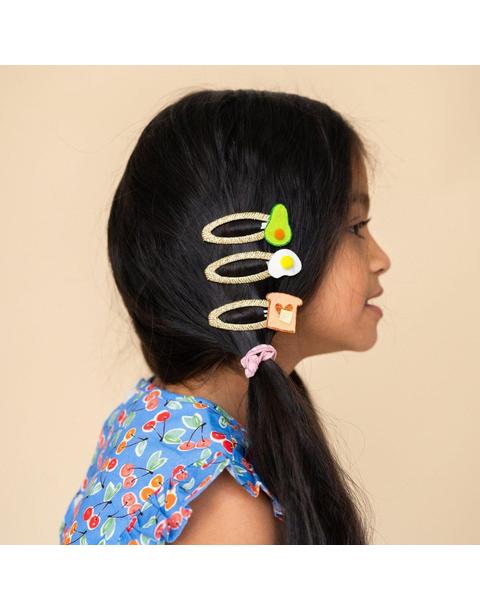 Avocado Toast Hair Clip Set