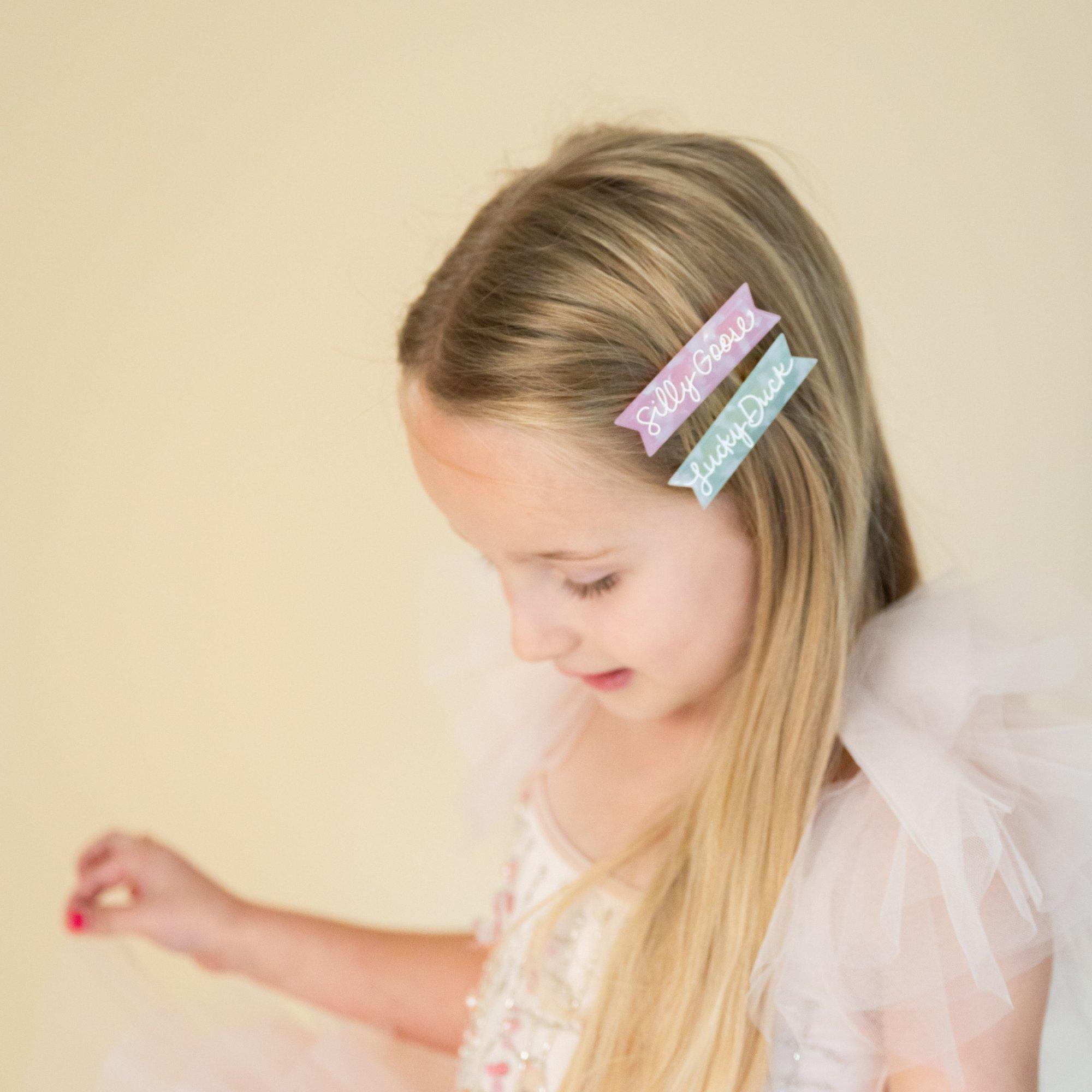 Silly Goose Acetate Hair Clip Set image number 1