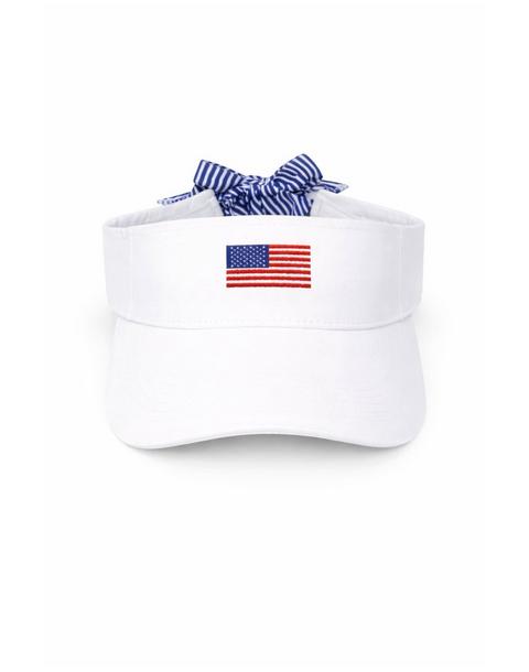 Women's American Flag Bow Visor