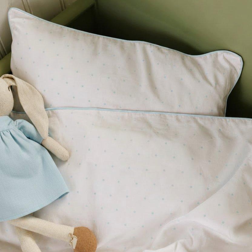 Classic Polka Dots Toddler Pillow Set - Blue image number 4