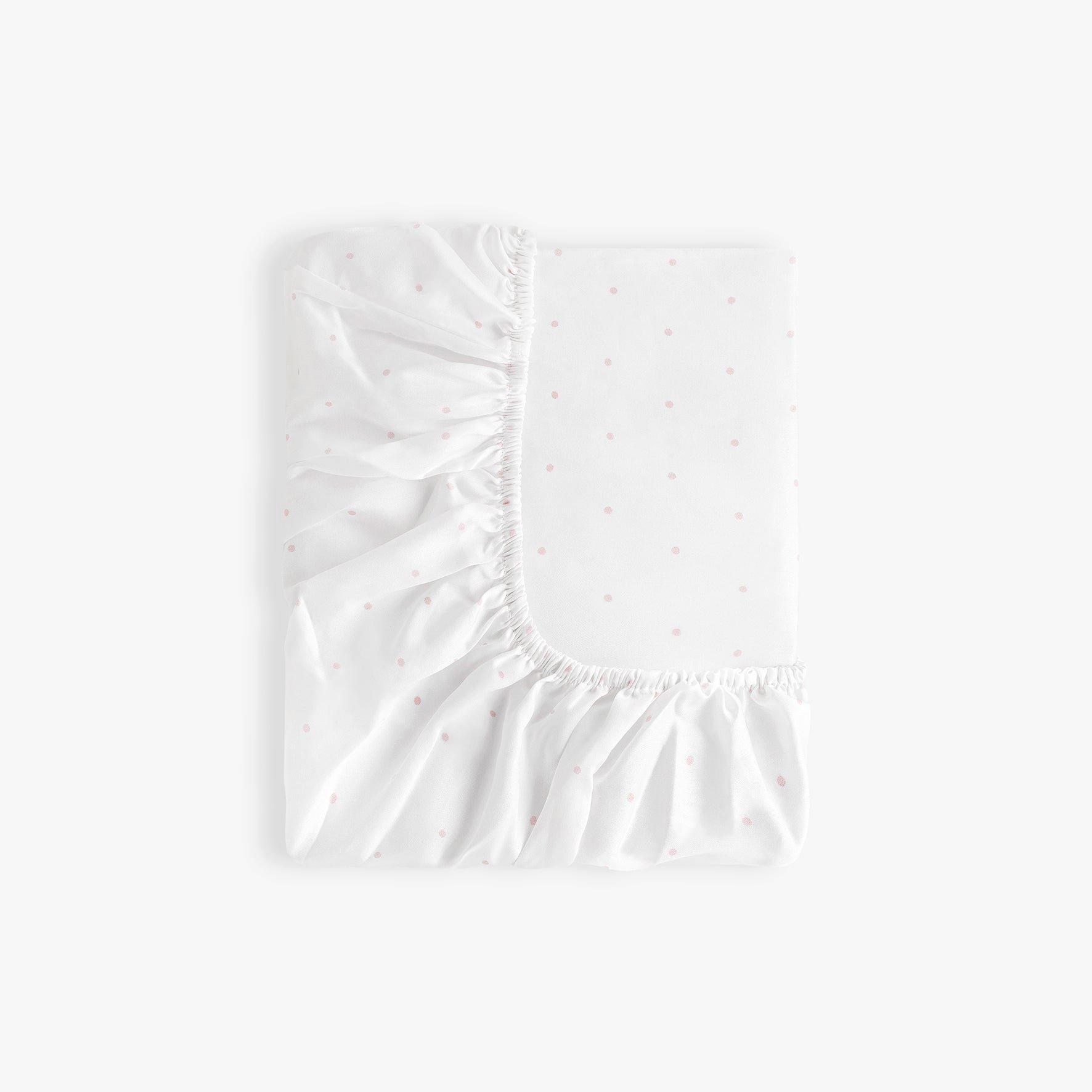 Classic Polka Dots Crib Sheet - Pink image number 1