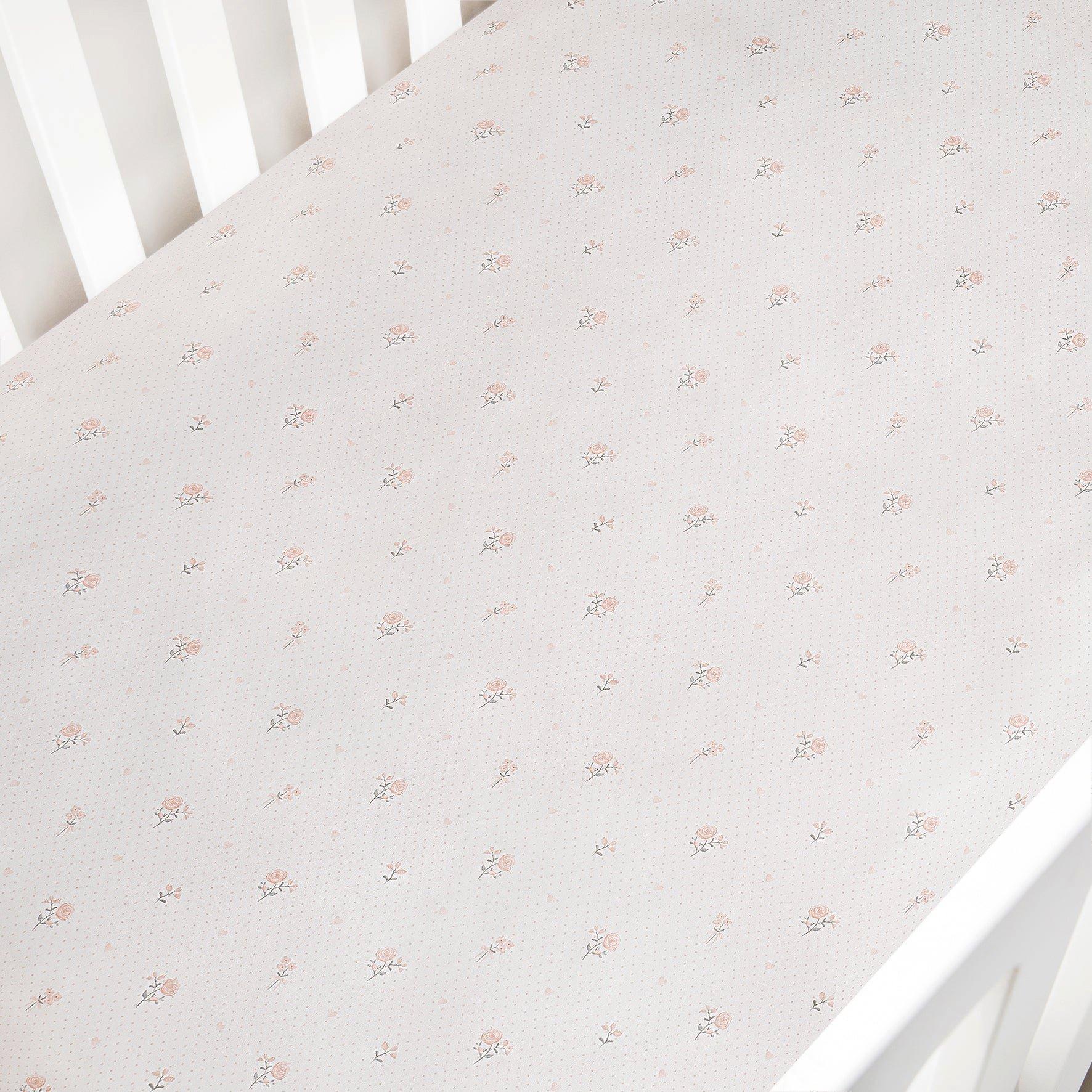 Ditsy Floral Crib Sheet - Pink image number 0