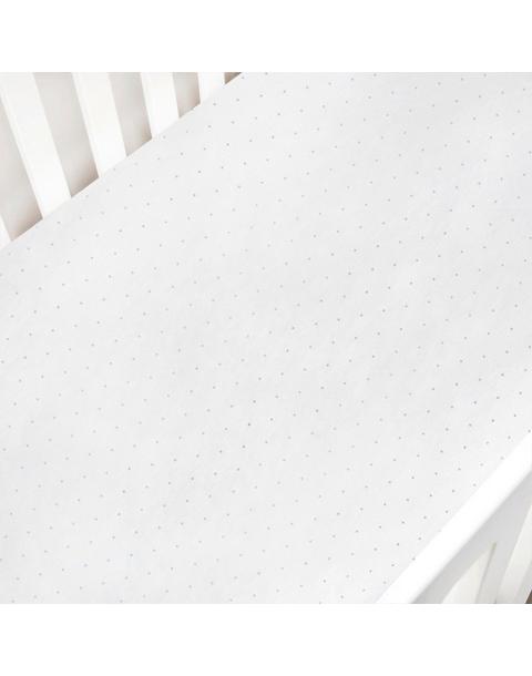Classic Polka Dots Crib Sheet - Blue