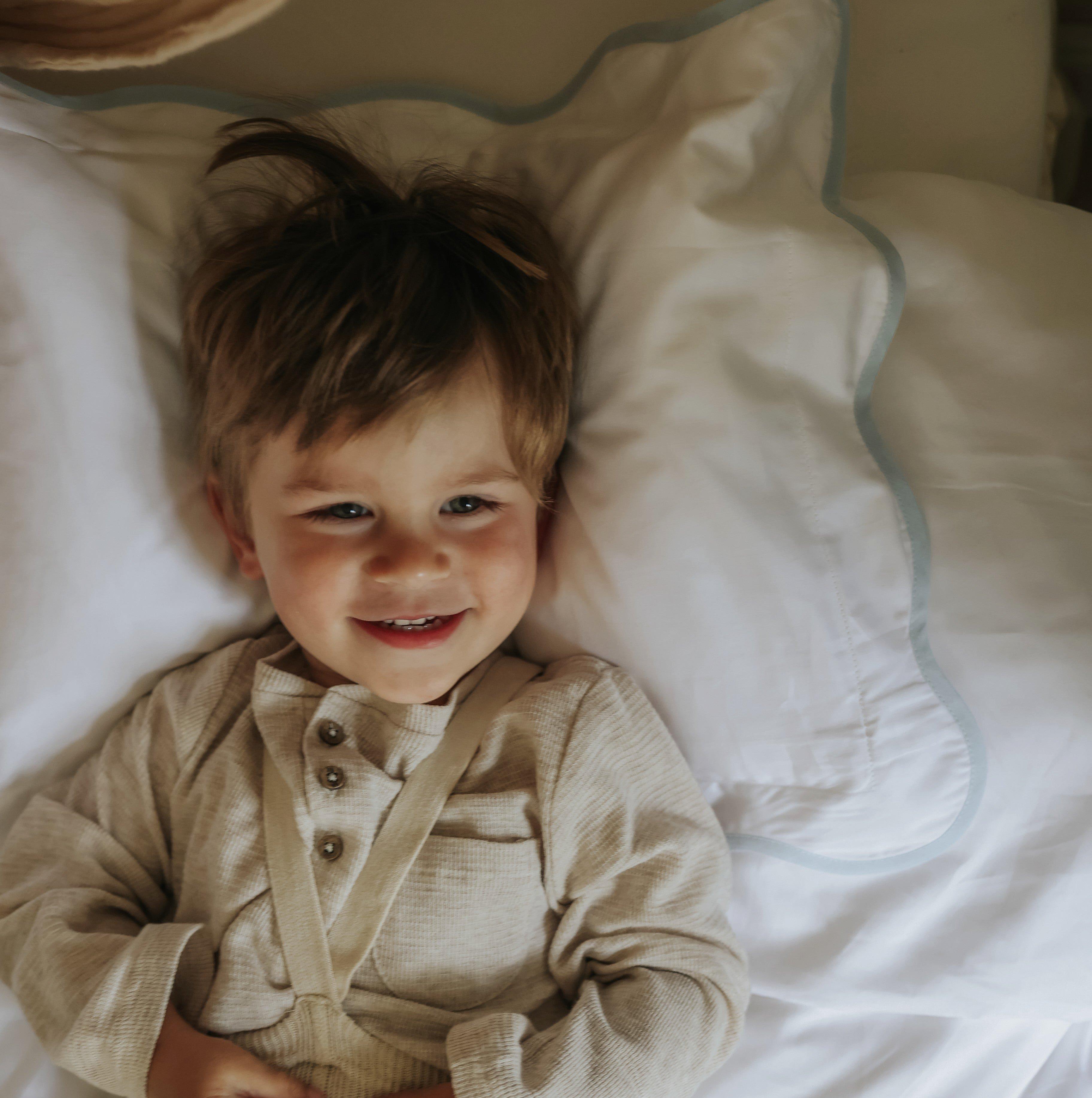 Soft Wave Toddler Pillow Set - Blue image number 3