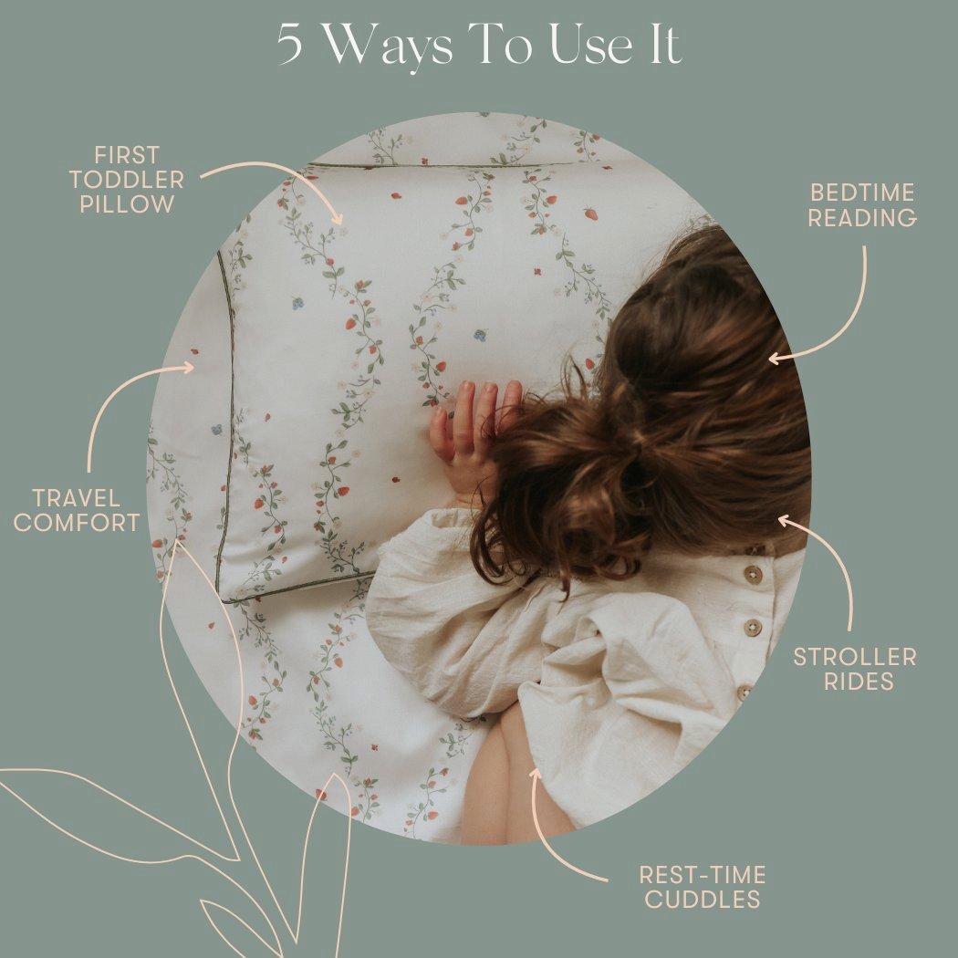 Soft Wave Toddler Pillow Set - Pink image number 4