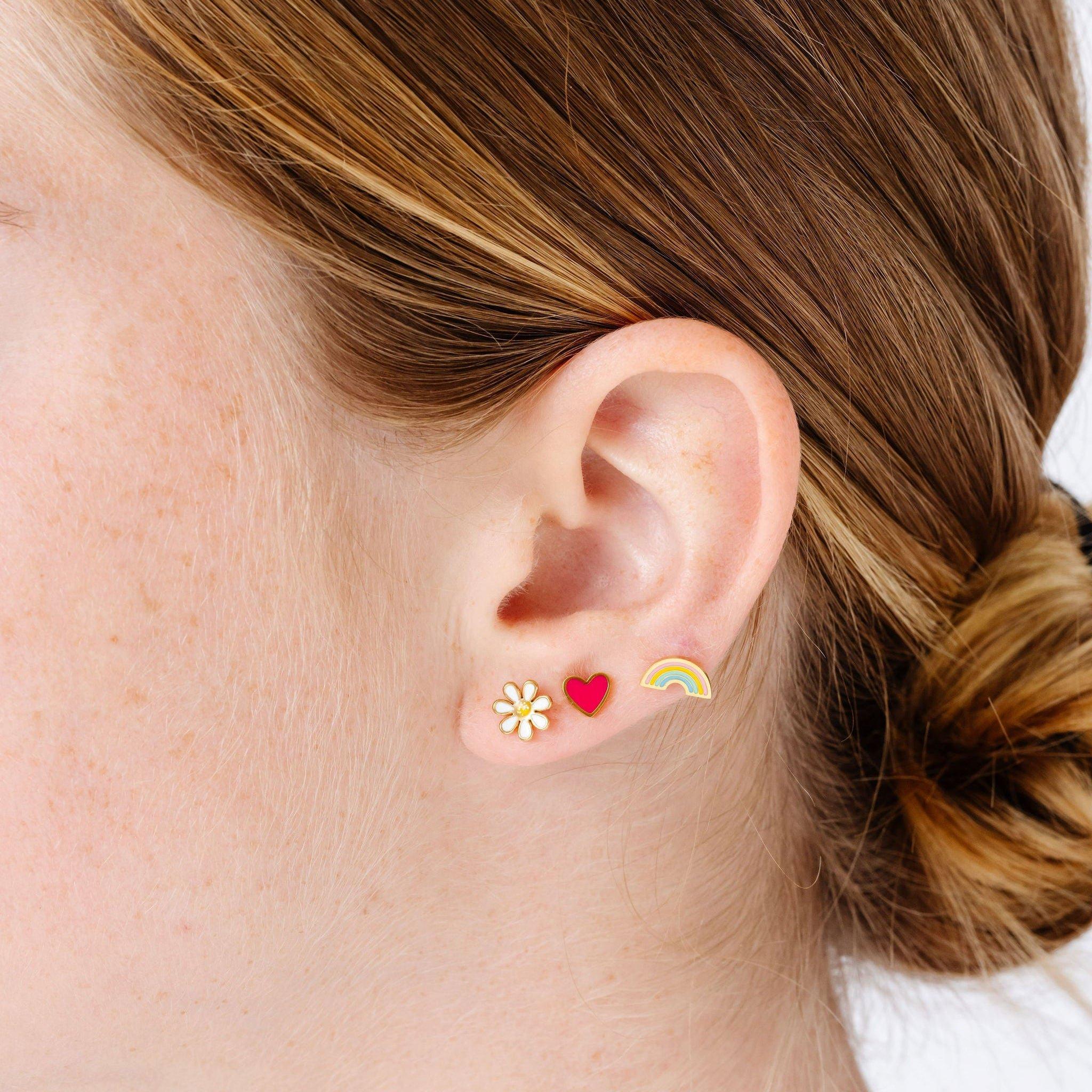 Enamel Earring Set image number 1