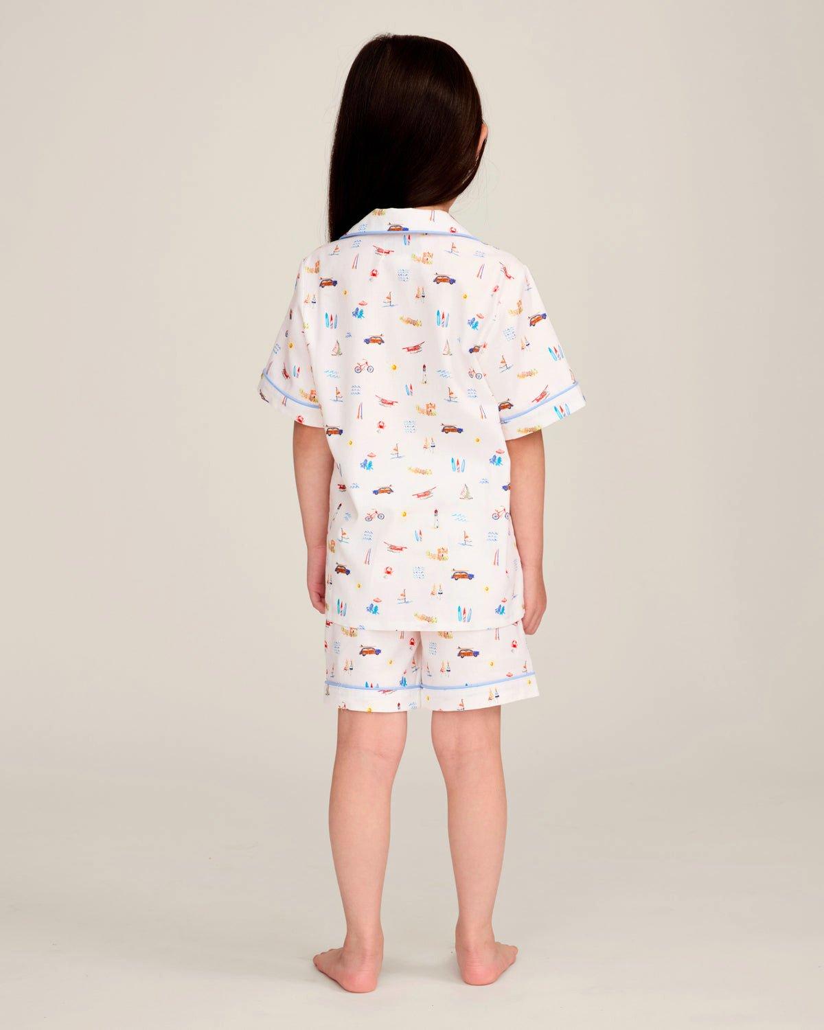 Kid's Twill Pajama Short Set in Summer Nostalgia image number 2