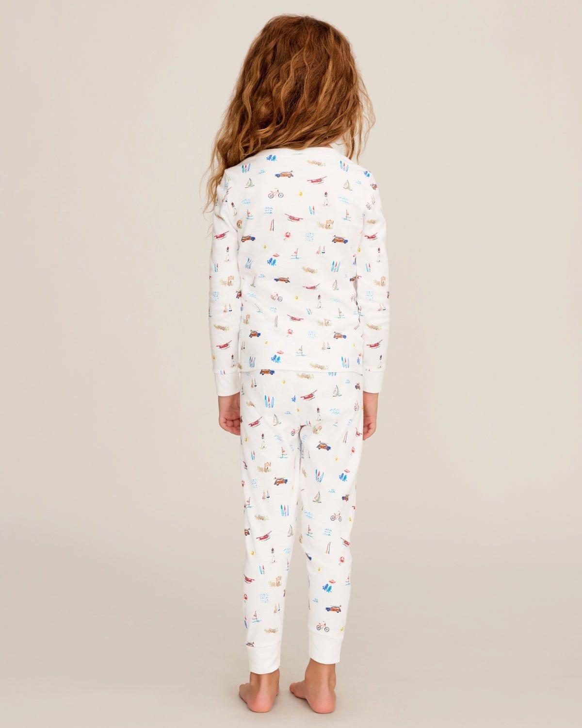 Kid's Pima Snug Fit Pajama Set in Summer Nostalgia image number 2