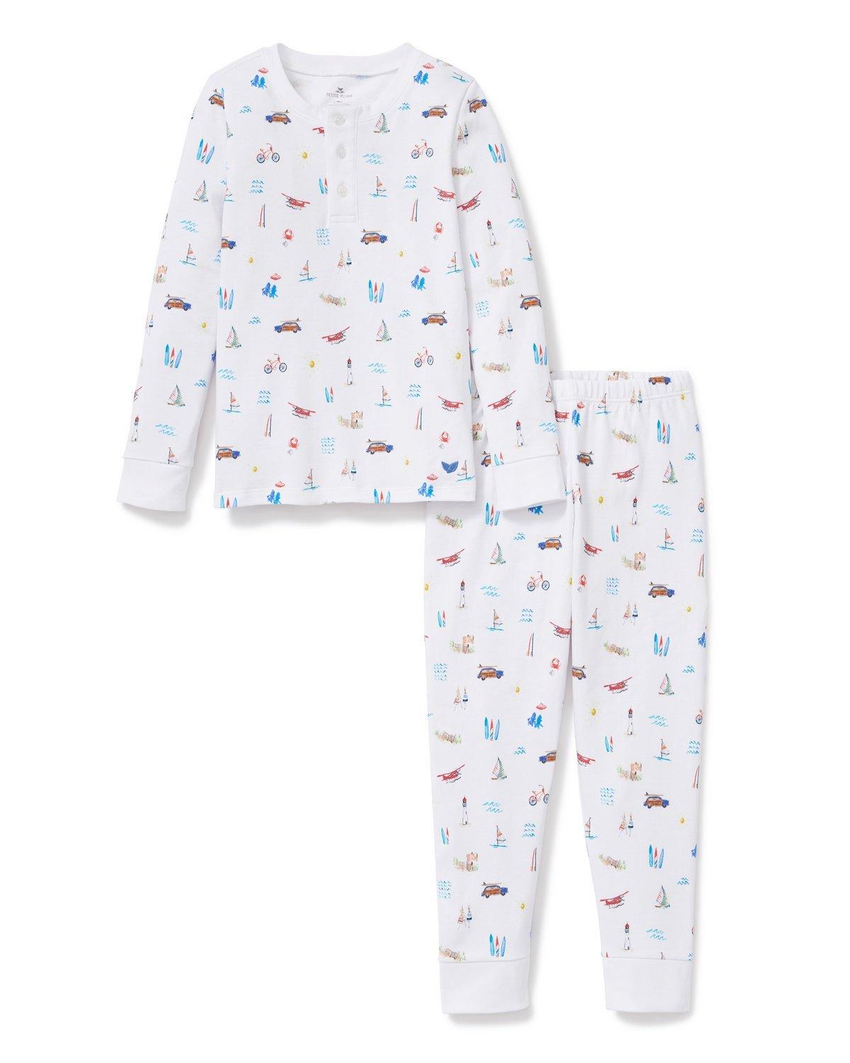 Kid's Pima Snug Fit Pajama Set in Summer Nostalgia image number 3