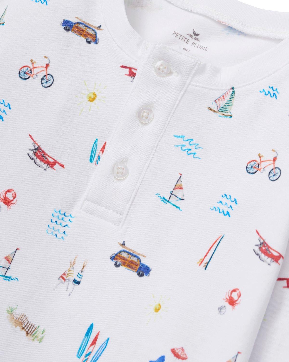 Kid's Pima Snug Fit Pajama Set in Summer Nostalgia image number 4
