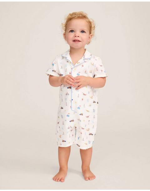 Baby's Twill Summer Romper in Summer Nostalgia