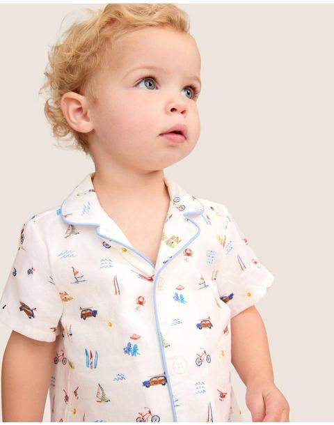 Baby's Twill Summer Romper in Summer Nostalgia