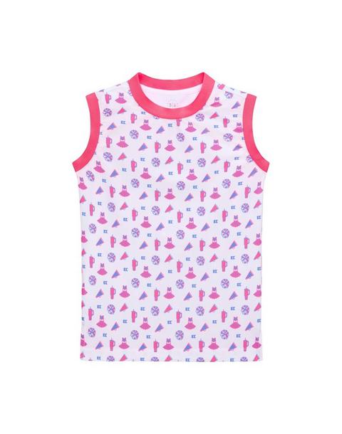 Girls Muscle Tank - Cheer Print