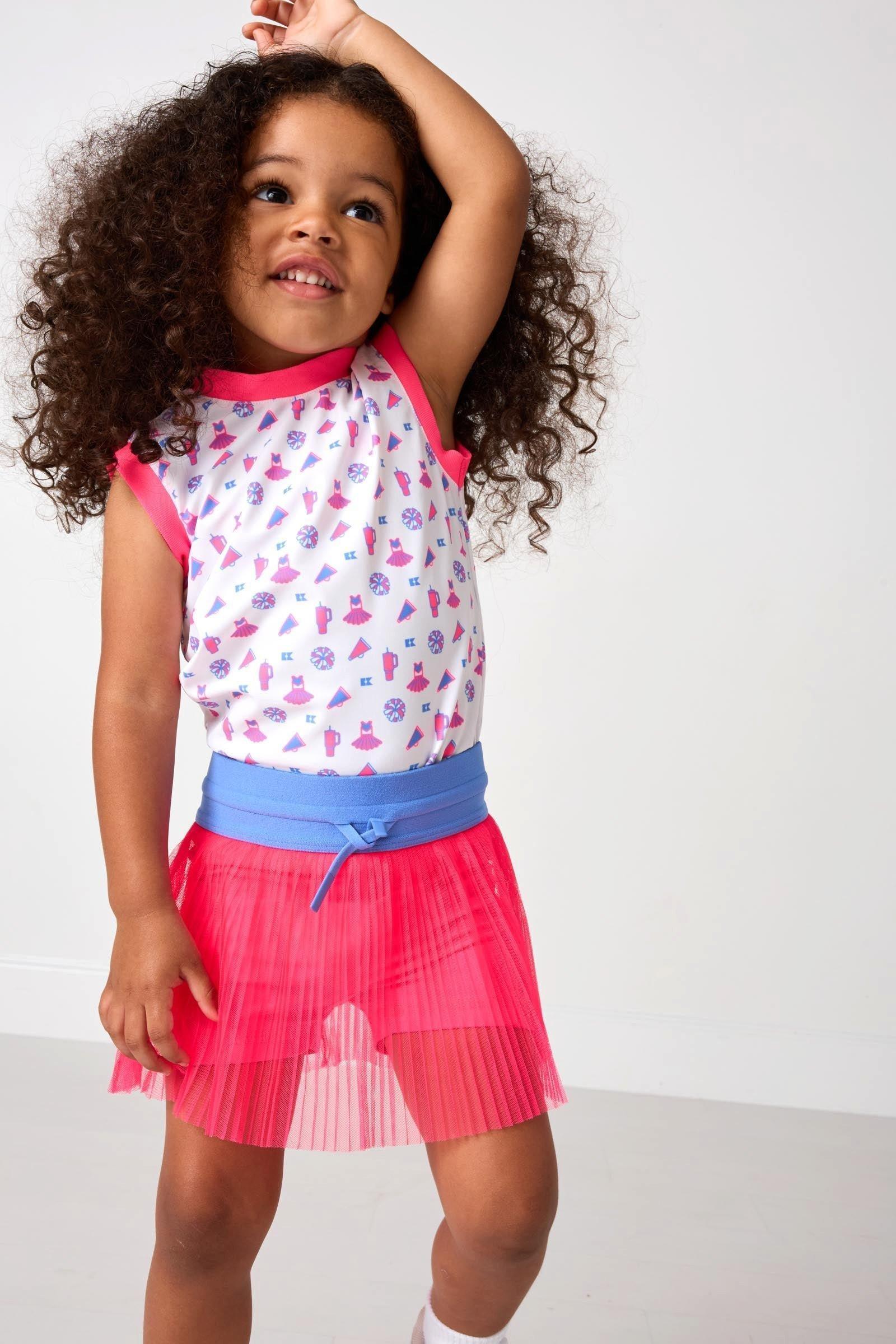 Girls Muscle Tank - Cheer Print image number 4