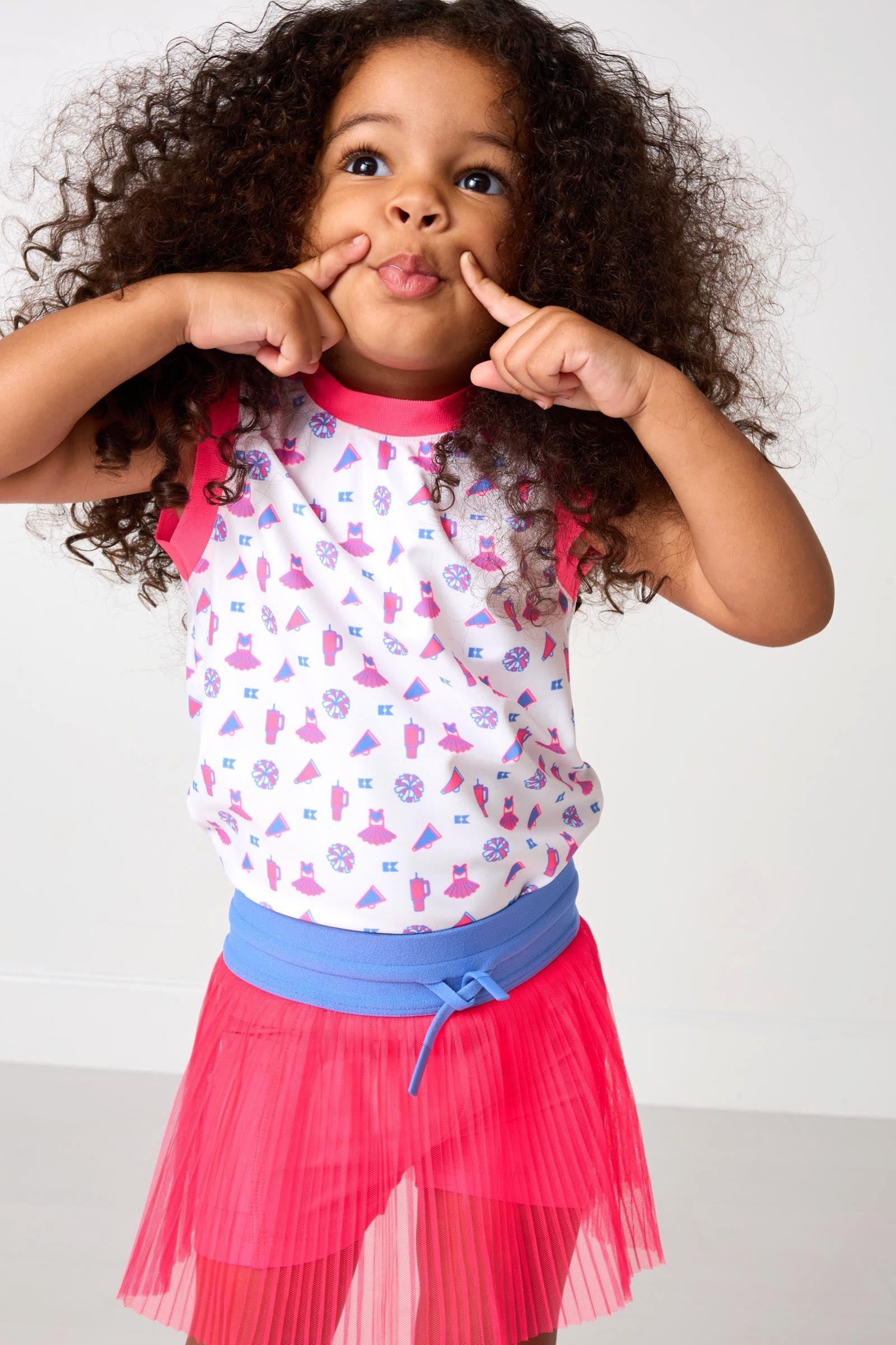 Girls Muscle Tank - Cheer Print image number 1