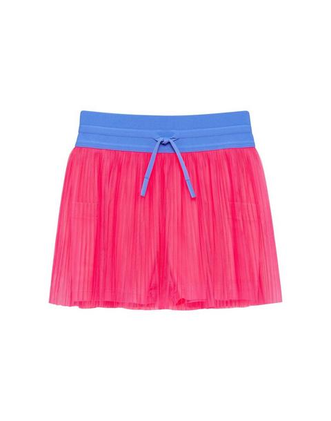 Girls Pleated Skort - Neon Pink