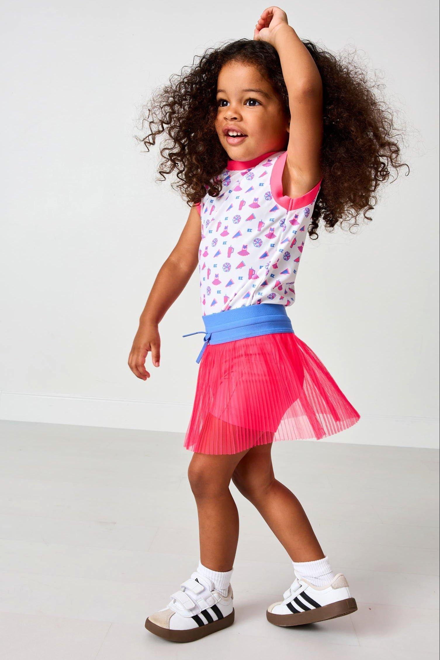 Girls Pleated Skort - Neon Pink image number 3