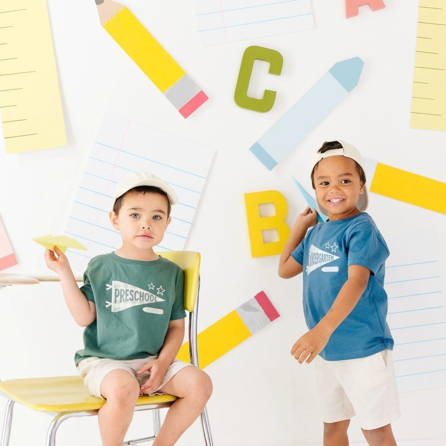 Kindergarten Pennant Short Sleeve T-Shirt image number 4