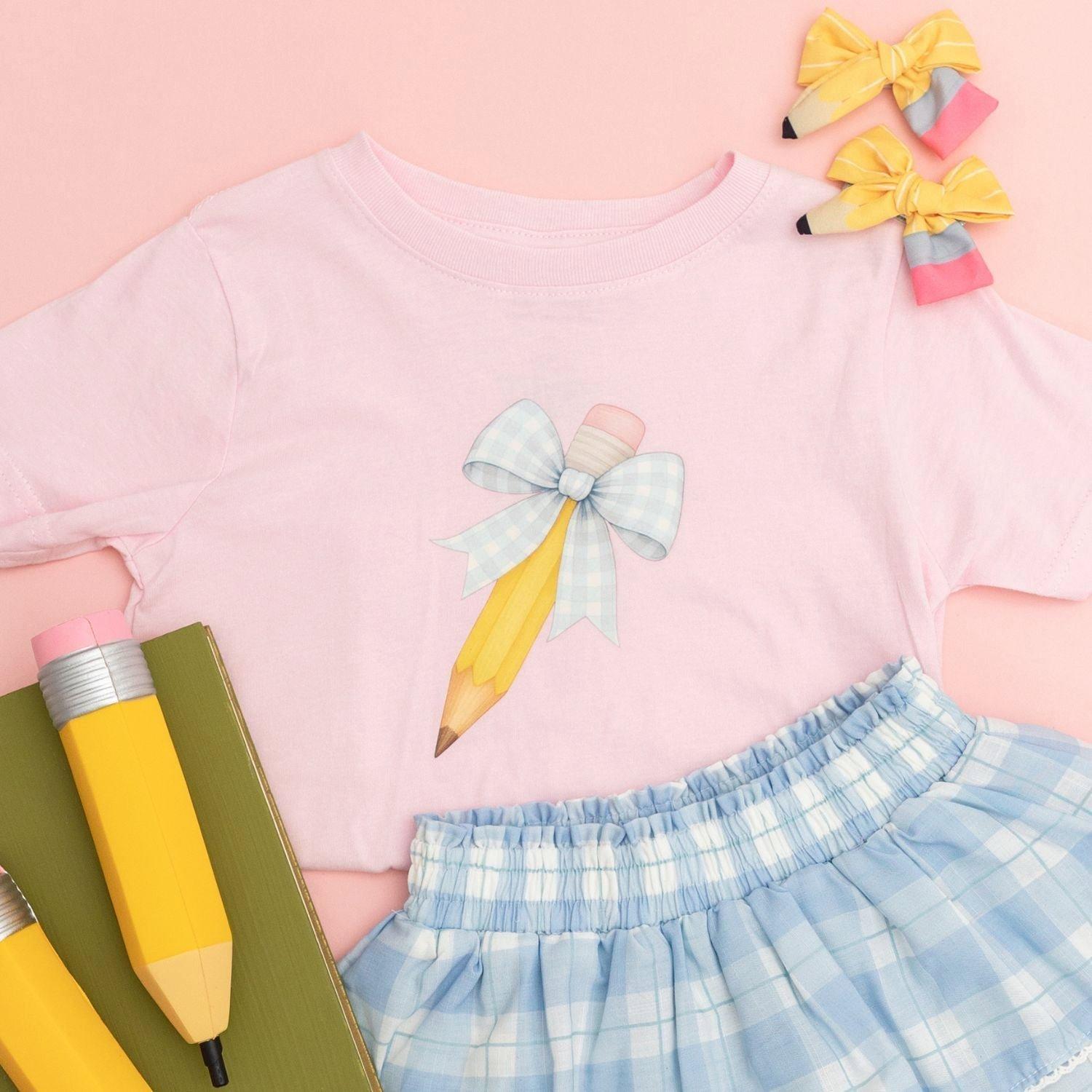 School Days Pencil Bow Clip Set image number 4
