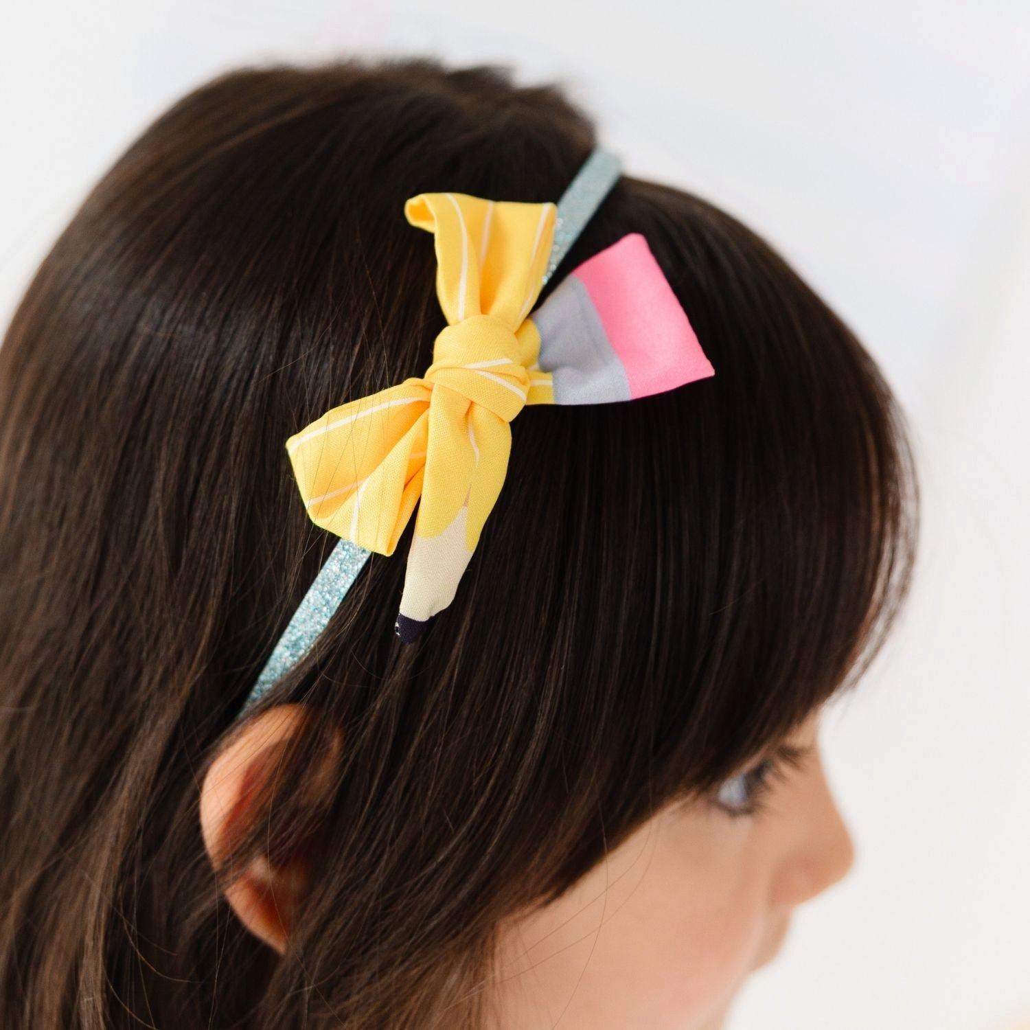 School Days Pencil Bow Headband image number 2
