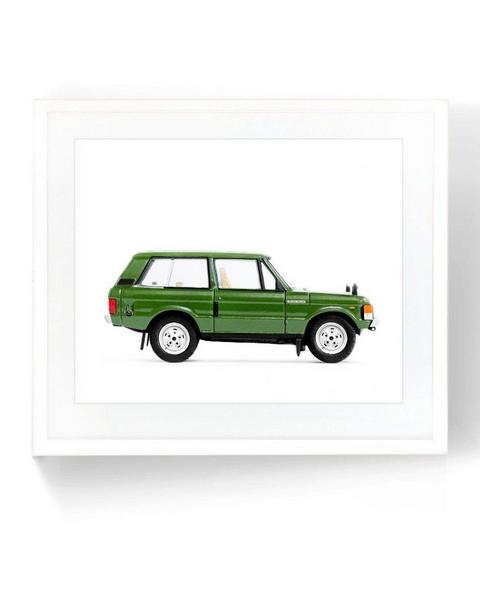 Green Rover Car Print - Classic Car Wall Art