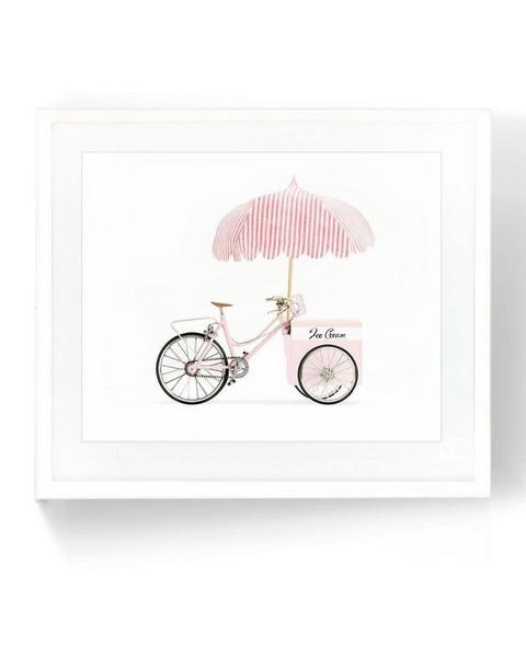 Pink Ice Cream Cart Wall Art