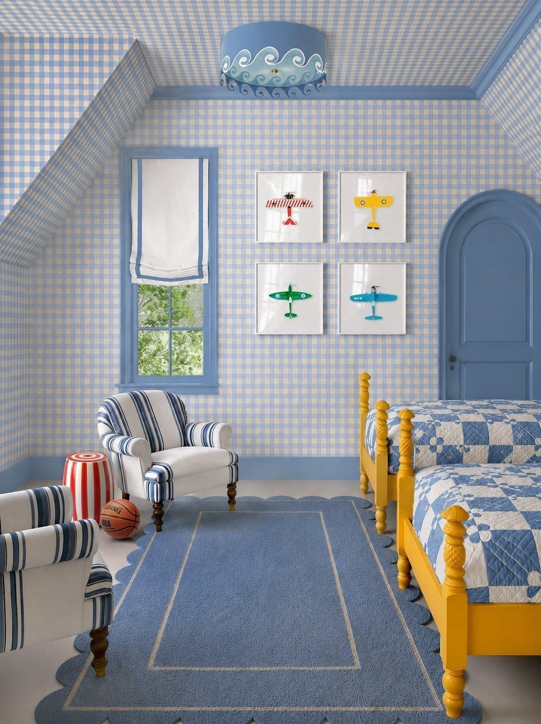 Airplane Wall Art - Blue Airplane Print image number 2