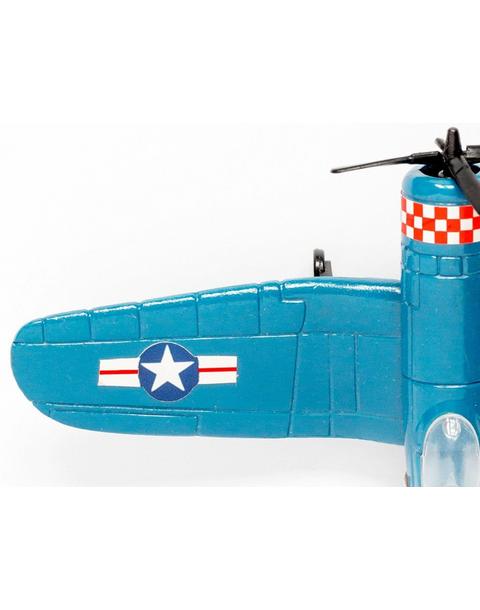 Airplane Wall Art - Blue Airplane Print