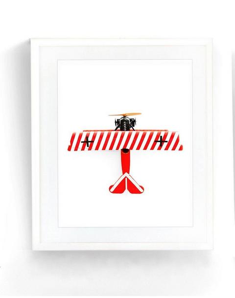 Airplane Wall Art – Red Airplane Print